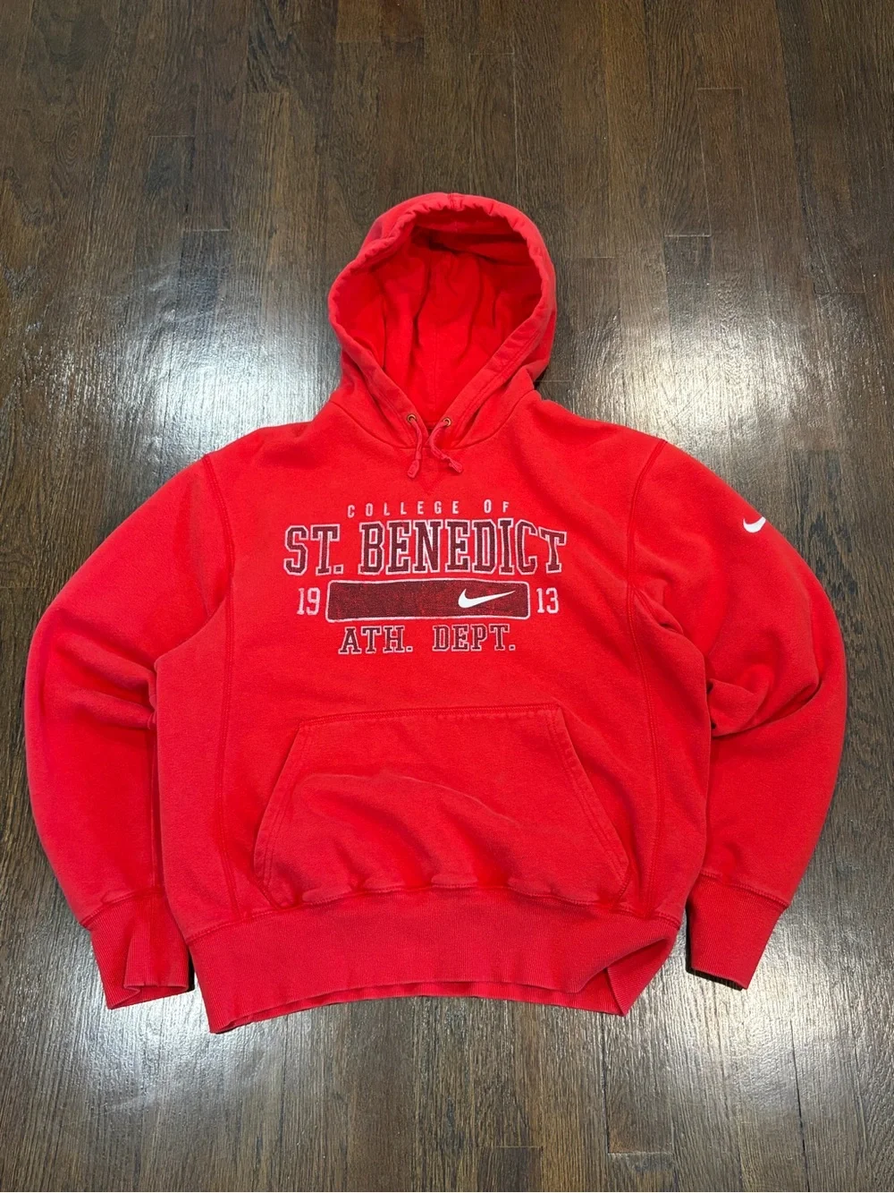 Nike vintage red St. Benedict hoodie